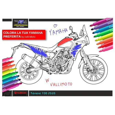 album da colorare Valli Moto 