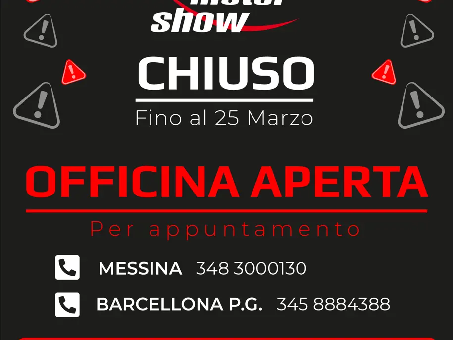 OFFICINA APERTA SOLO SU APPUNTAMENTO