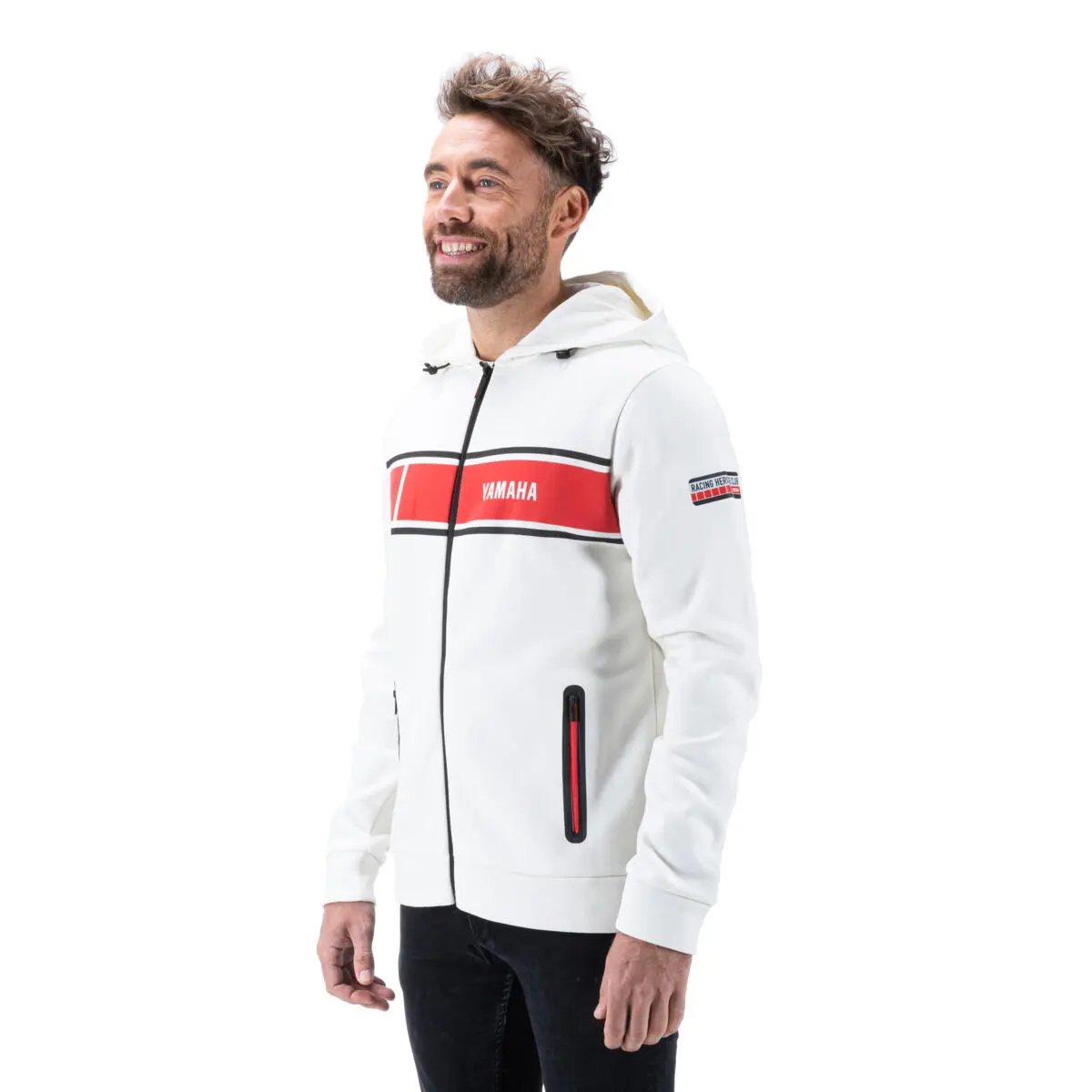 IKDWD Giacche da Uomo Felpa con Cappuccio Impermeabile per Esterni per  Yamaha Felpa con Zip Intera Stampata Cappotto con Cappuccio Caldo e Leggero  per Abbigliamento Casual-Black