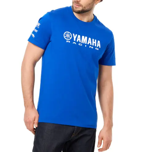 T-shirt YAMAHA Paddock Blu Pulse Derby Blu Uomo - Abbigliamento -   - Ricambi e accessori per scooter e motorini